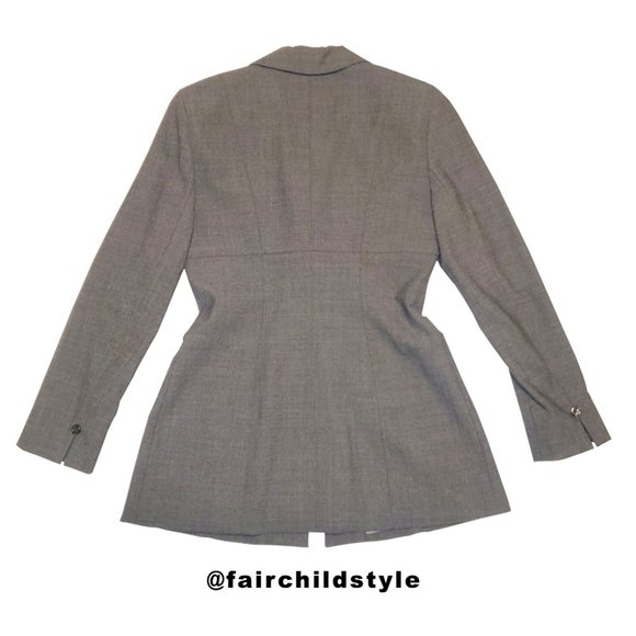 BEBE Grey Blazer - Size 6 - Picture 3 of 5